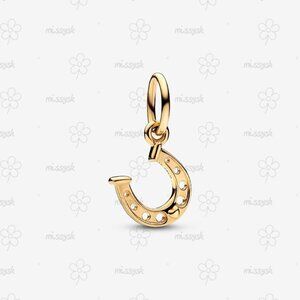 Pandora Lucky Horseshoe Dangle Charm|Gold